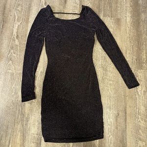 Black Glitter Dress